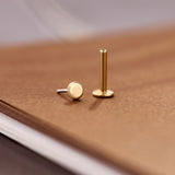 14K Gold Luna Disc Threadless Piercing