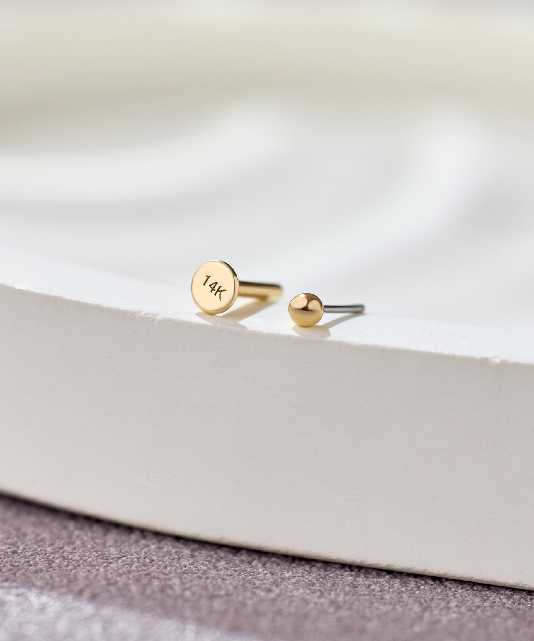 14K Gold Classic Ball Threadless 2mm Piercing