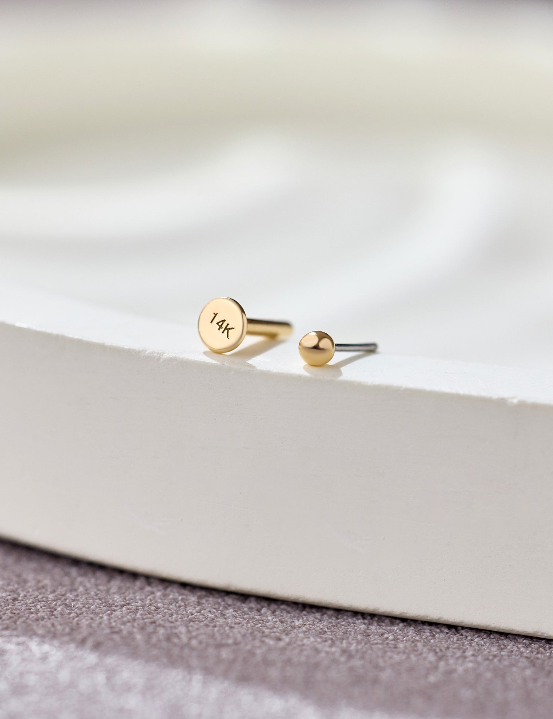 14K Gold Classic Ball Threadless 2mm Piercing