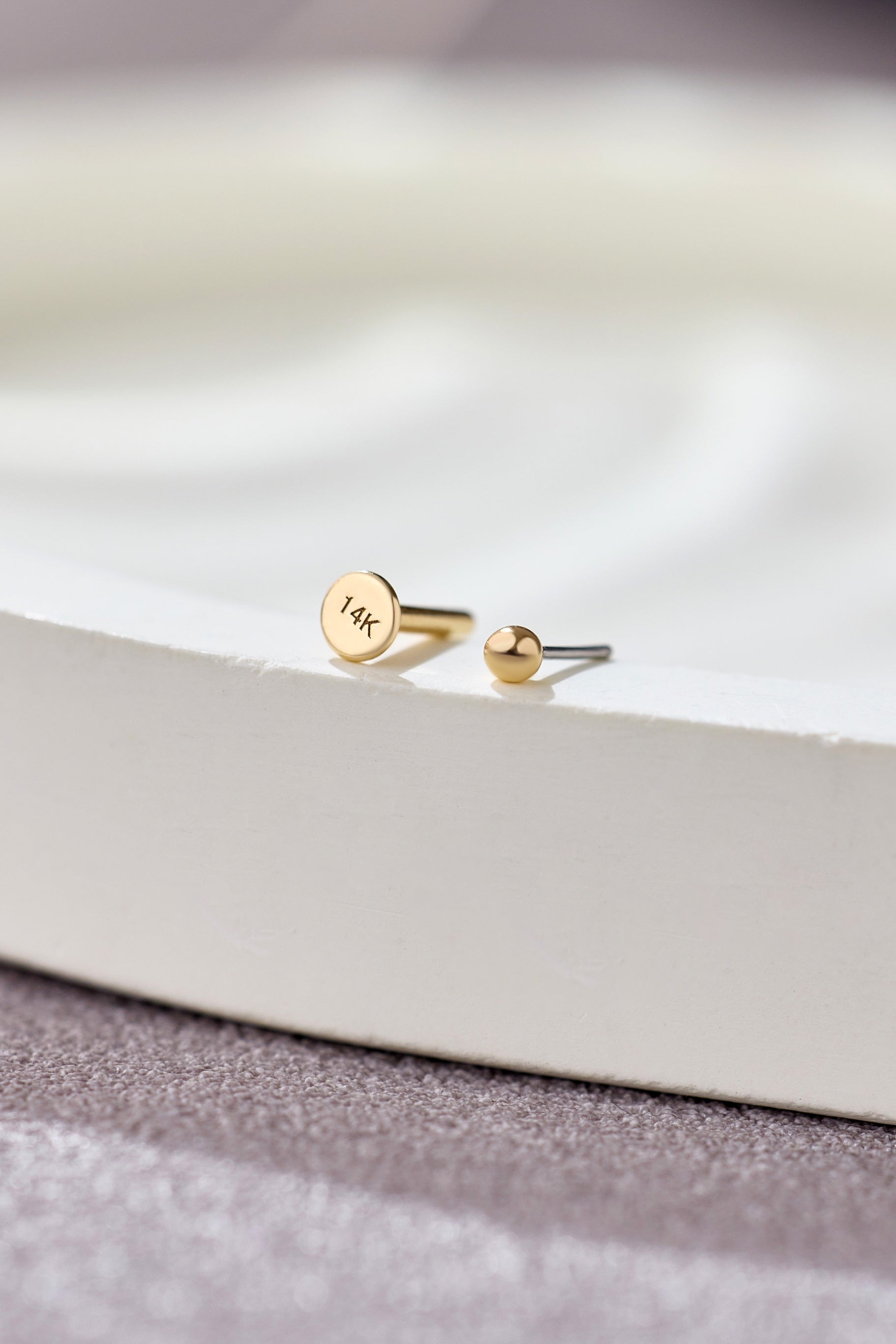 14K Gold Classic Ball Threadless 2mm Piercing