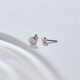 14K White Gold Classic Ball Threadless 2mm Piercing