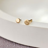 14K Gold Luna Disc Threadless Piercing