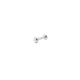 14K White Gold Faceted Cut Disc Threadless 3mm Piercing