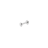 14K White Gold Faceted Cut Disc Threadless 3mm Piercing