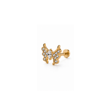 Titanium PVD Gold Butterfly Threadless Piercing
