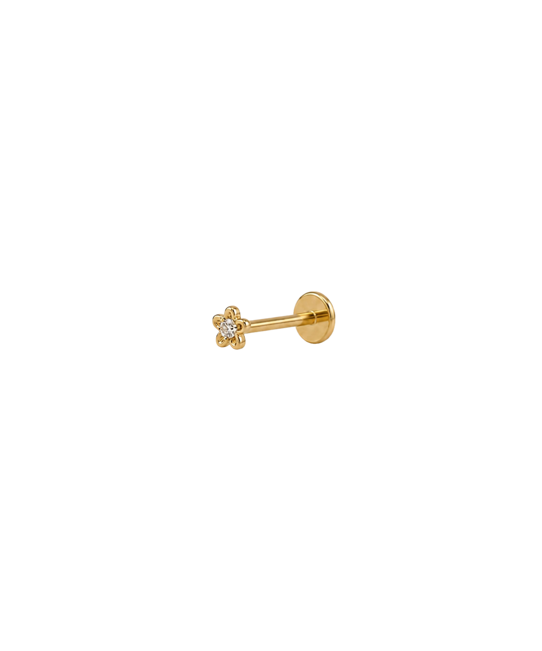 14K Gold Miniature Sakura Flower Threadless Piercing