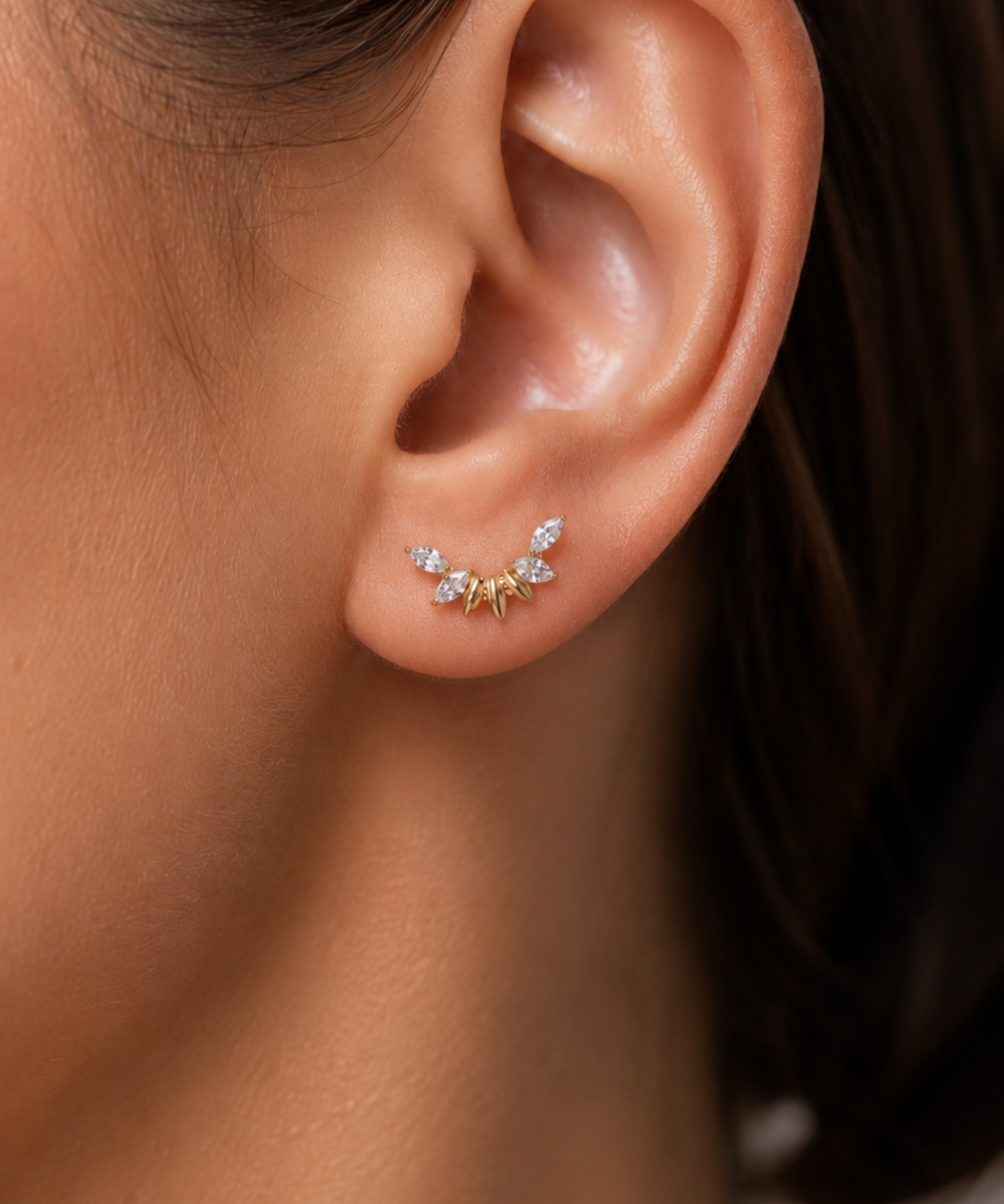 Titanium PVD Gold Aurora Wing Piercing