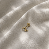 Titanium PVD Gold Tear of Light Threaded Piercing
