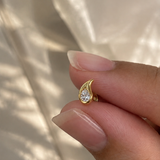 Titanium PVD Gold Tear of Light Threaded Piercing