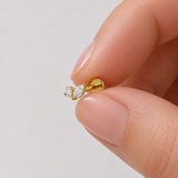 Titanium PVD Gold First Sprout Threaded Piercing