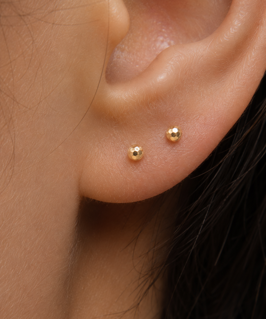 Titanium PVD Gold Disco Ball Threadless 3mm Piercing