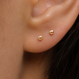 Titanium PVD Gold Disco Ball Threadless 3mm Piercing
