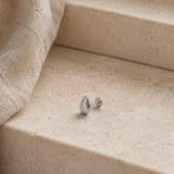 Titanium Faceted Cut Teardrop Threaded Piercing