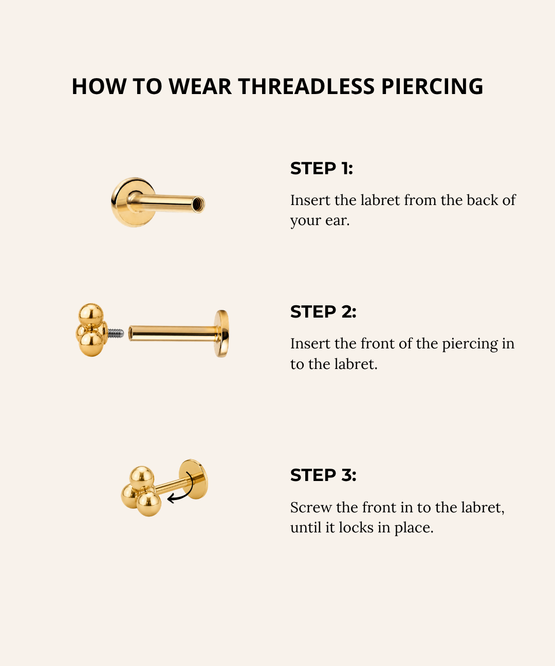 Titanium Faceted Cut Teardrop Threaded Piercing