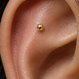 Titanium PVD Gold Disco Ball Threadless 3mm Piercing