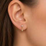 Titanium PVD Gold Wish Upon Threaded Piercing
