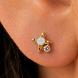Titanium PVD Gold Guiding Light Star Threadless Piercing