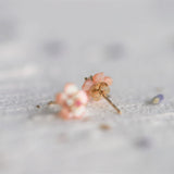 9K Gold Pink Sakura Earrings