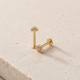 14K Gold Miniature Sakura Flower Threadless Piercing