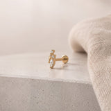 14K Gold Duo Marquise-Shaped Threadless Piercing