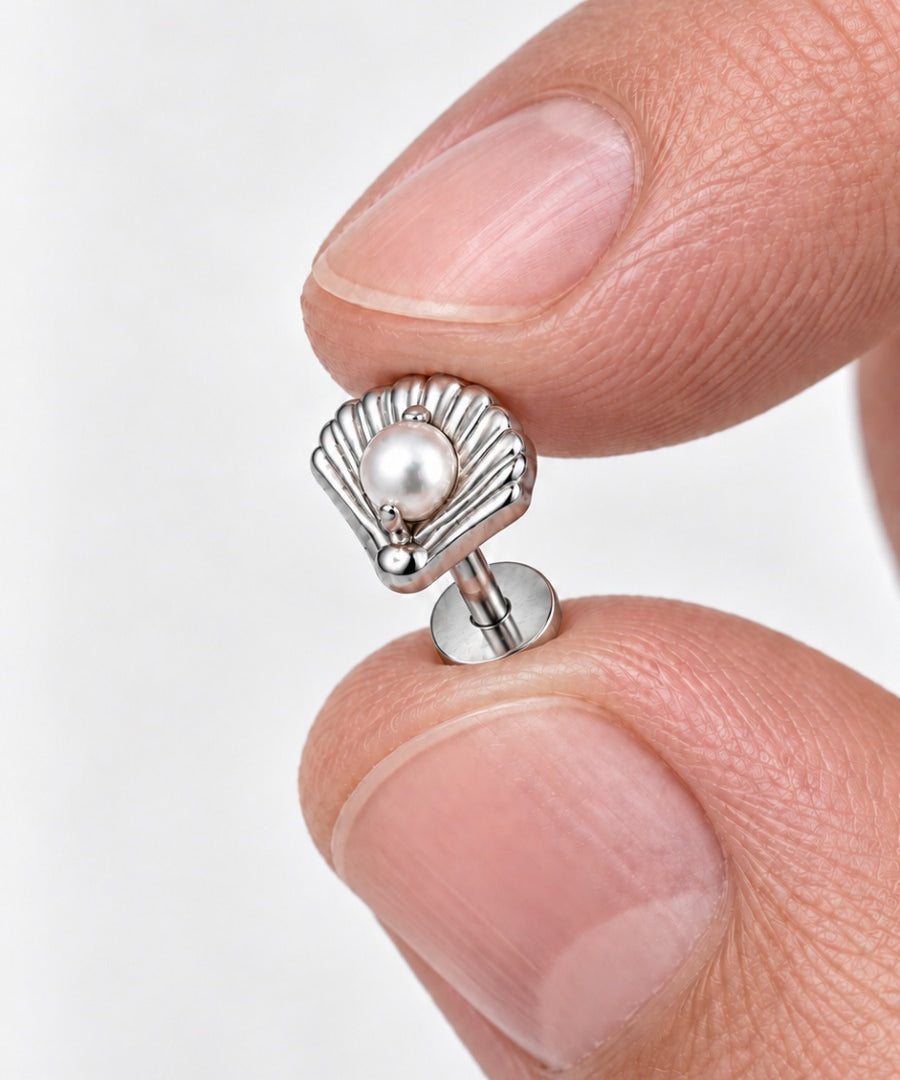 Titanium Pearl Haven Threaded Piercing