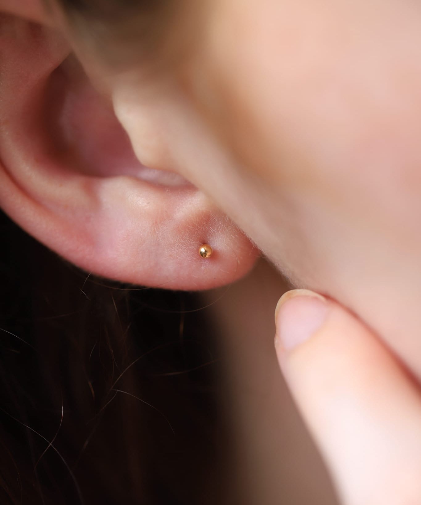 14K Gold Classic Ball Threadless 2mm Piercing