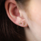 14K Gold Serpent Motif Threadless Piercing