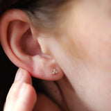 14K Gold Trio Crystal Threadless Piercing