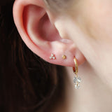 14K Gold Luna Disc Threadless Piercing