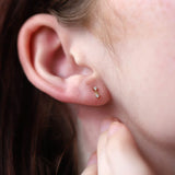 14K Gold Crystal Drop Threadless Piercing