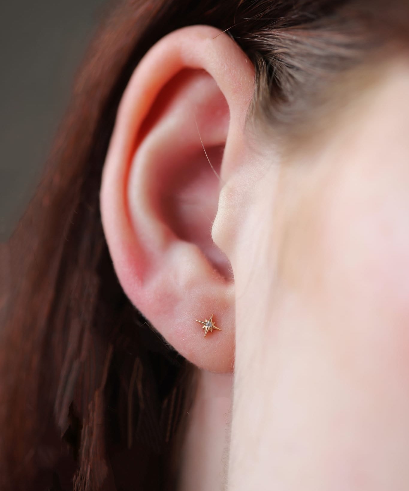 14K Gold Northern Star Threadless Piercing