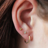 14K Gold Trio Ball Threadless Piercing
