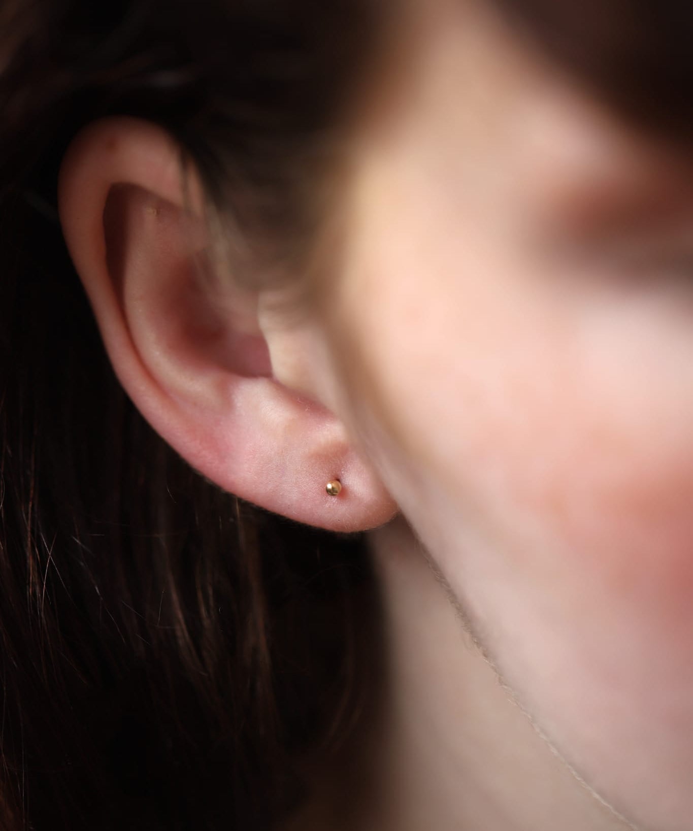 14K Gold Classic Ball Threadless 2mm Piercing