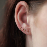 14K Gold Crystal Drop Threadless Piercing