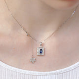 Mystic Blue Aura Locket Necklace
