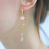 Pink Sakura Radiance Drop Earrings