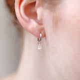 Silver Water Droplet Earrings