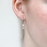 Silver Water Droplet Earrings