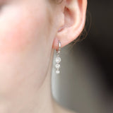 Silver Water Droplet Earrings