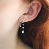 Silver Moonlit Embrace Earrings