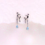 Silver Moonlit Embrace Earrings