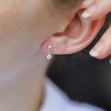 Silver Starlight Globe Earrings