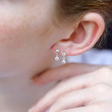 Silver Starlight Globe Earrings